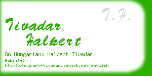 tivadar halpert business card